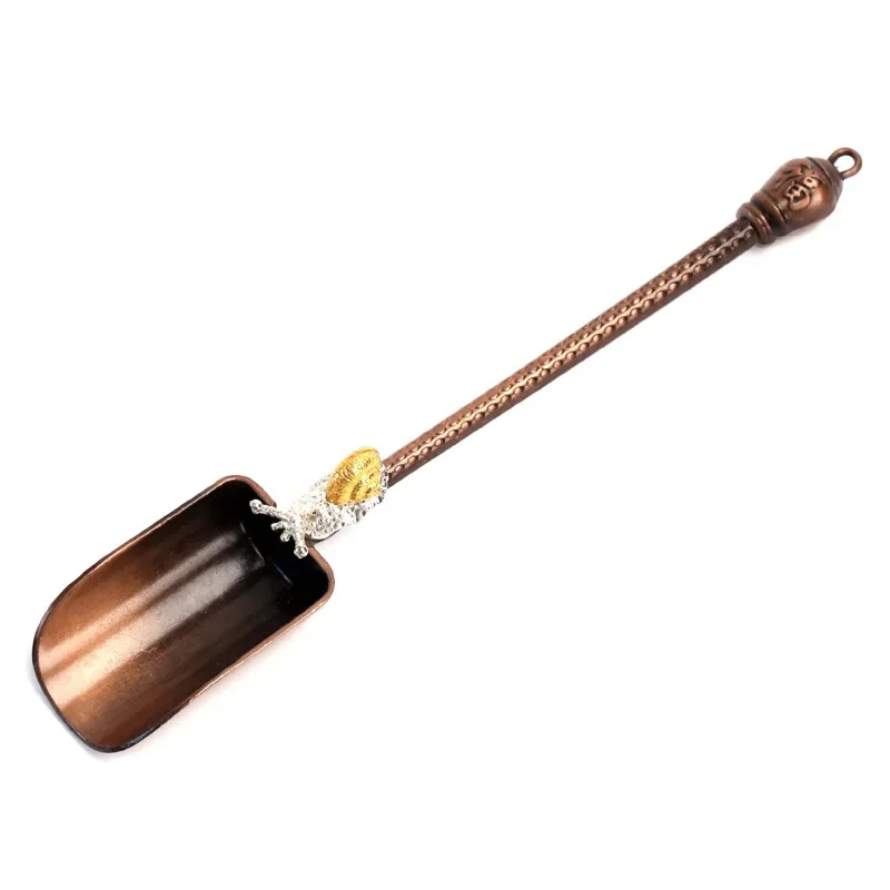 Teaspoon Divided Teaspoons Single Small Japanese Wooden Long Handle Alloy Spoon Tea Ceremony Tea Shovel Spoons tea spoons