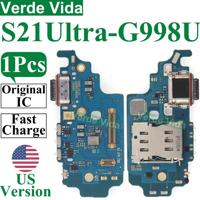 USB شحن ميناء مجلس النسخة الأمريكية حوض موصل الكابلات المرنة لسامسونج S928U S918U S908U S906U S23 S24 الترا S22 زائد S21 FE