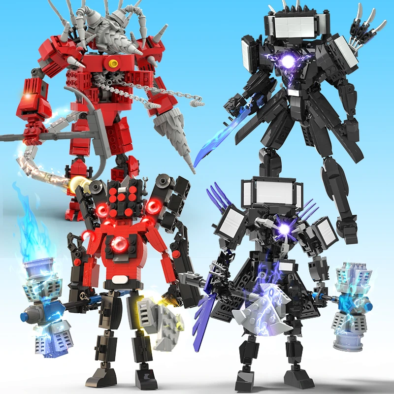 Skibidi Toilet Figure Building Blocks For Kids Toys Titan Speakerman Drill Man Tvman Construction Toys For Kid Regali Di Natale Maschili