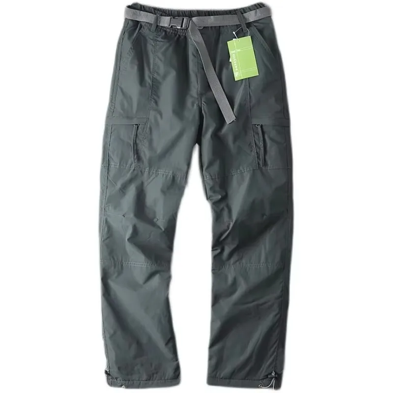 Men's Outdoor Hiking Pants Windproof Waterproof Fleece-Lined Thickened Softshell Cold-Resistant Autumn Winter Warm Outdoor Gear