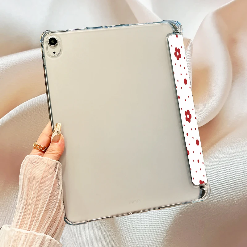 Retro Red Polka Dot Flowers Tablet Case