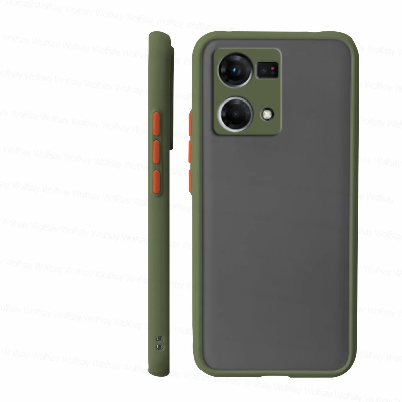 Matēts datora vāciņš priekš OPPO Reno7 4G korpusa Reno 7 4G 5G 7 Pro Cover Triecienizturīgs TPU cietās aizmugures aizsargtālruņa vāciņš priekš OPPO _voghion.com