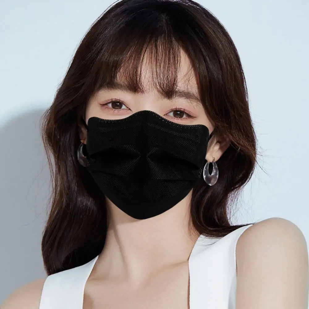 50Pcs Disposable Face Mask Butterfly Shaped Design V-face Anti Dust Mask Morandi Color 3 Layer Protective Face Cover Health Care