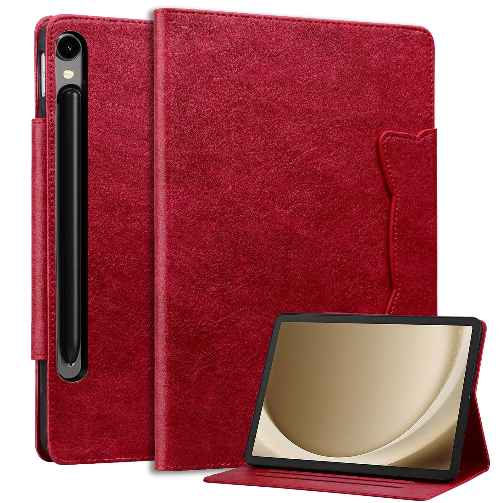 Cute Cat Design PU Leather Magnetic Tablet Cover