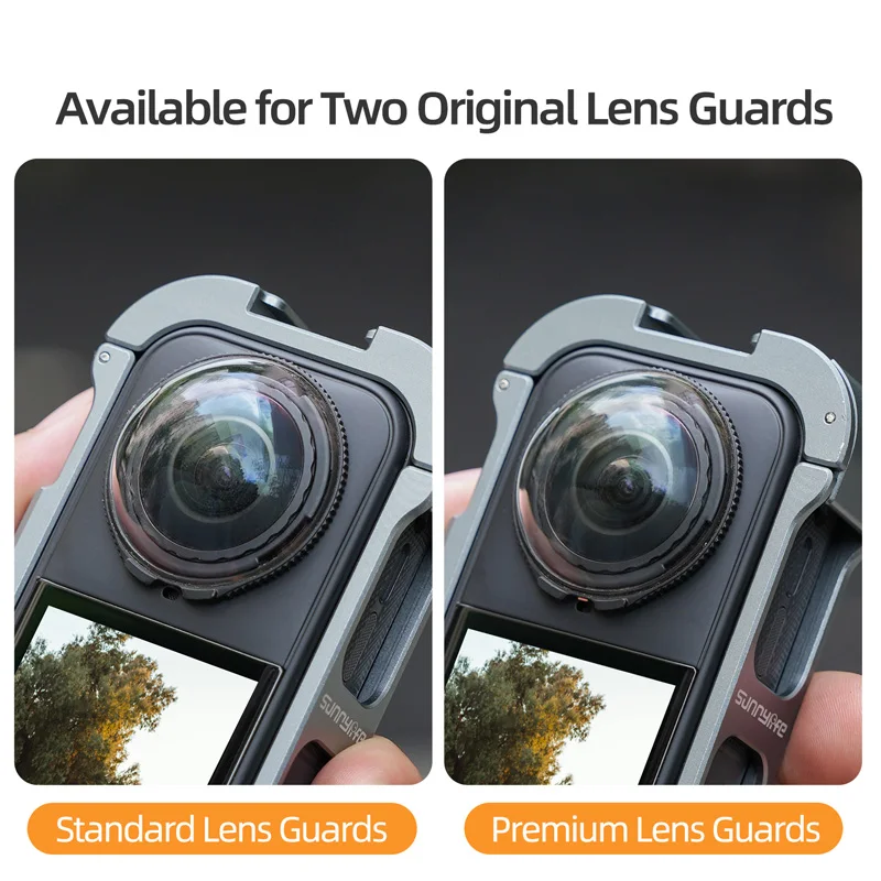 Upgraded Metal Frame for Insta360 X5 CNC Aluminum Shockproof Three Code Shoe Protective Cage with Lens Cover Magnetic Adapter