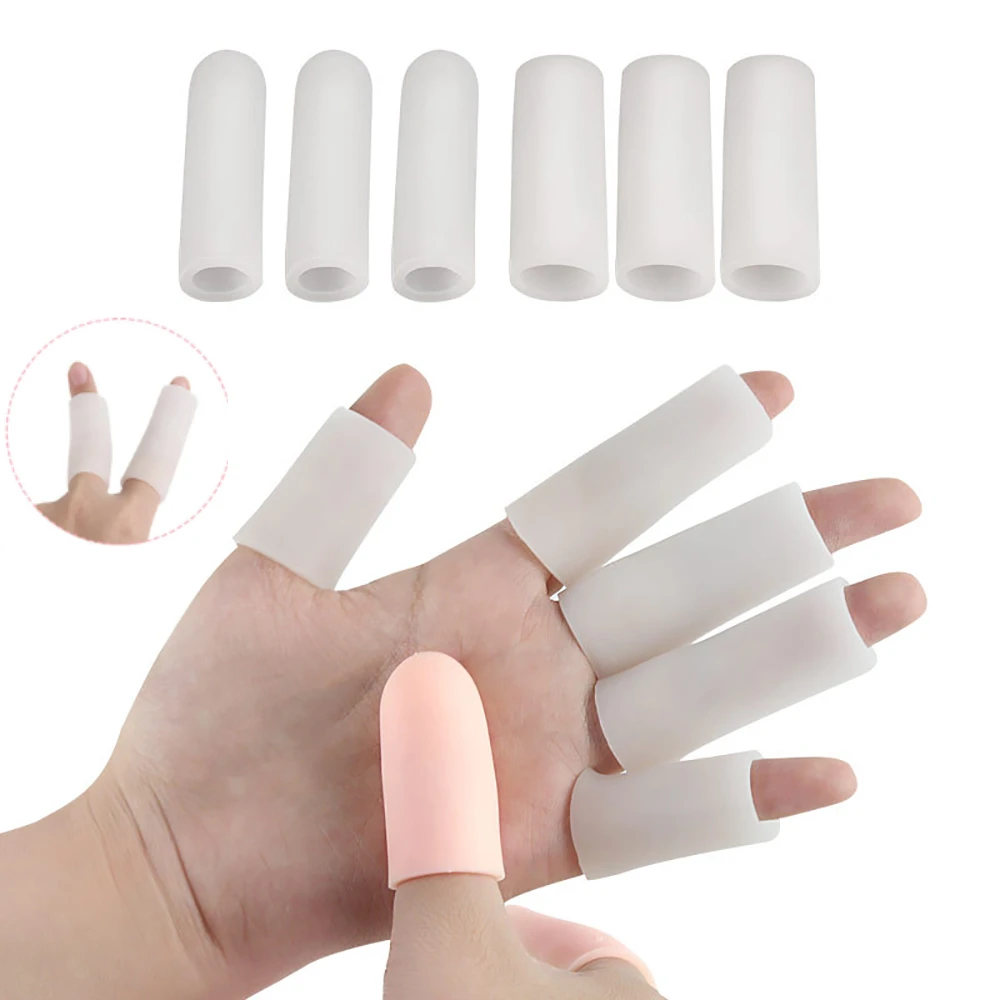 

2\5pcs Soft Silicone Gel Tube Finger Protector Toe Separators Little Toe Protector Corn Pain Relief Sleeve Cover Foot Care Tools