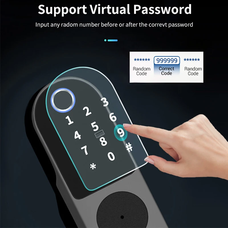 Tuya Wifi Smart Door Lock Fingerprint Biometric Digital Lock Smart Card Password APP Remote Control Keyless Electronic Lock