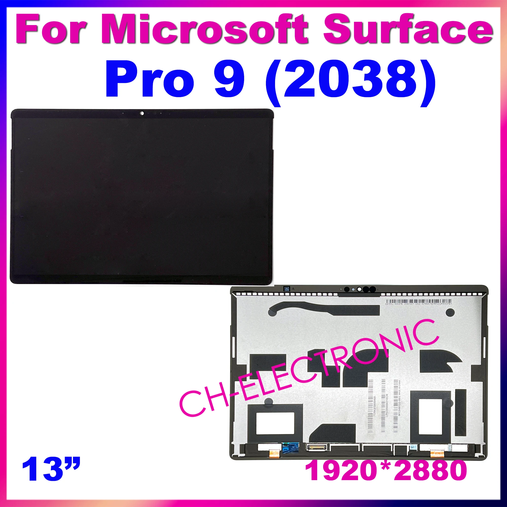Per Microsoft Surface Pro 9 Lcd Touch Screen 13 "Assembly Per Surface Pro 9 Pro9 2038 Lcd Sostituzione Pannello Display Originale