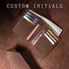 Vintage Dolars Money Men's Wallet Clip Banknote Holders Leather Thin Crazy Horse Cowhide Clips Luxury Man's Wallets Card Holder 3