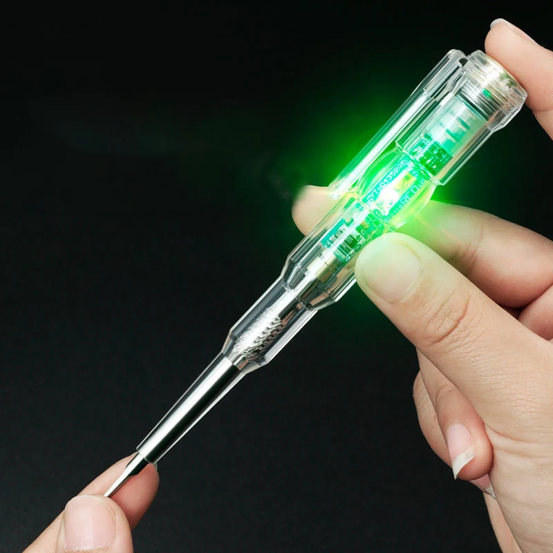 Electric pen tester induced electric tester pen screwdriver probe light voltage tester detector AC/DC 70-250V test pen electrical line detector