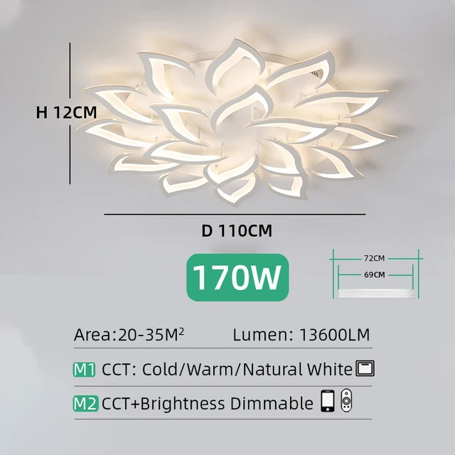 White 18 petals