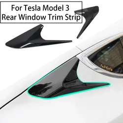 For Tesla Model 3 2017-2021 Rear Window Trim Strip Sticker Carbon Fiber Trim Strip Exterior Decoration Modification Accessories