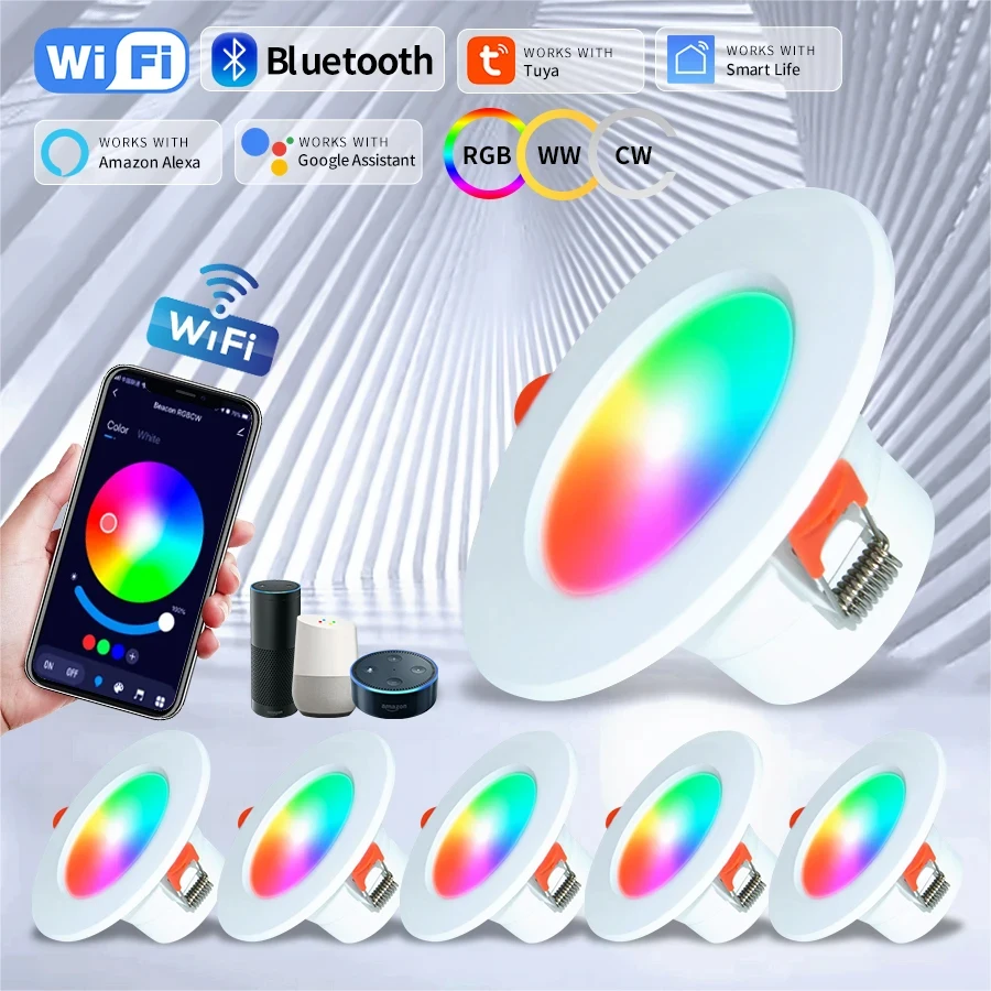 Cloudy Bay [6 Pack] 6inch Smart Wifi Led Luces Empotradas... | Meses Sin Interés