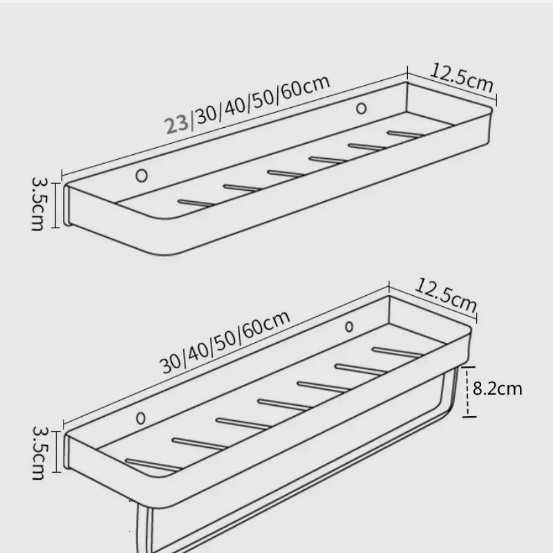 Bathroom Shelf Wall Shelves Shelf Aluminum Black Bathroom Corner Wall Mounted Black Aluminum Kitchen Storage Holder