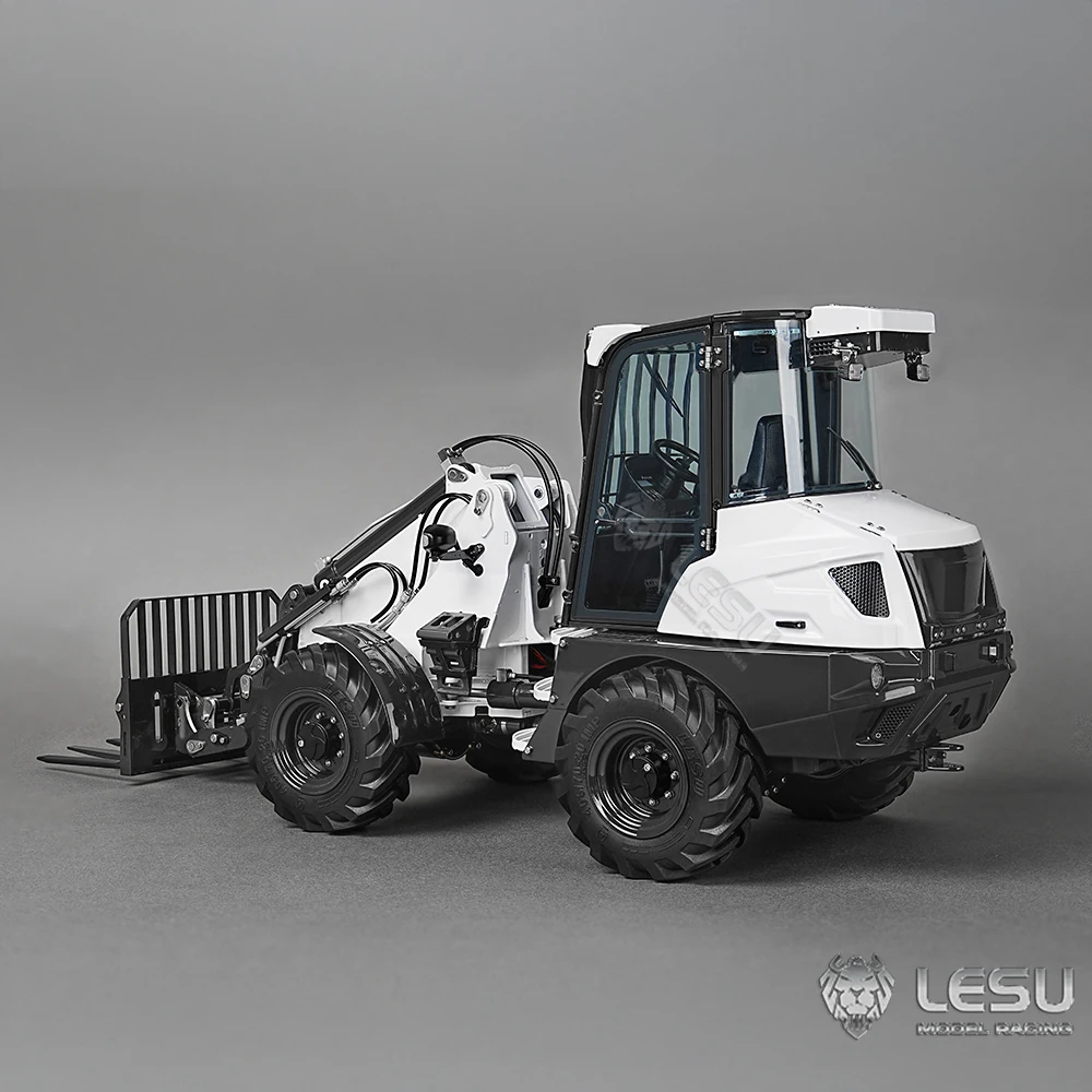 LESU 1/14 AT1050 RC Hydraulic Loader Telescopic Arm Model Radio Control Truck Light Sound Painted Assembled Car Vehicle Model 4