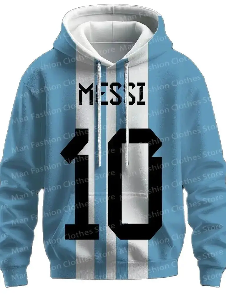 Messi Impression Fans Men Women Hoodies Casual Style Y2K Streetwear Sweatshirts Fall/Winter Tops