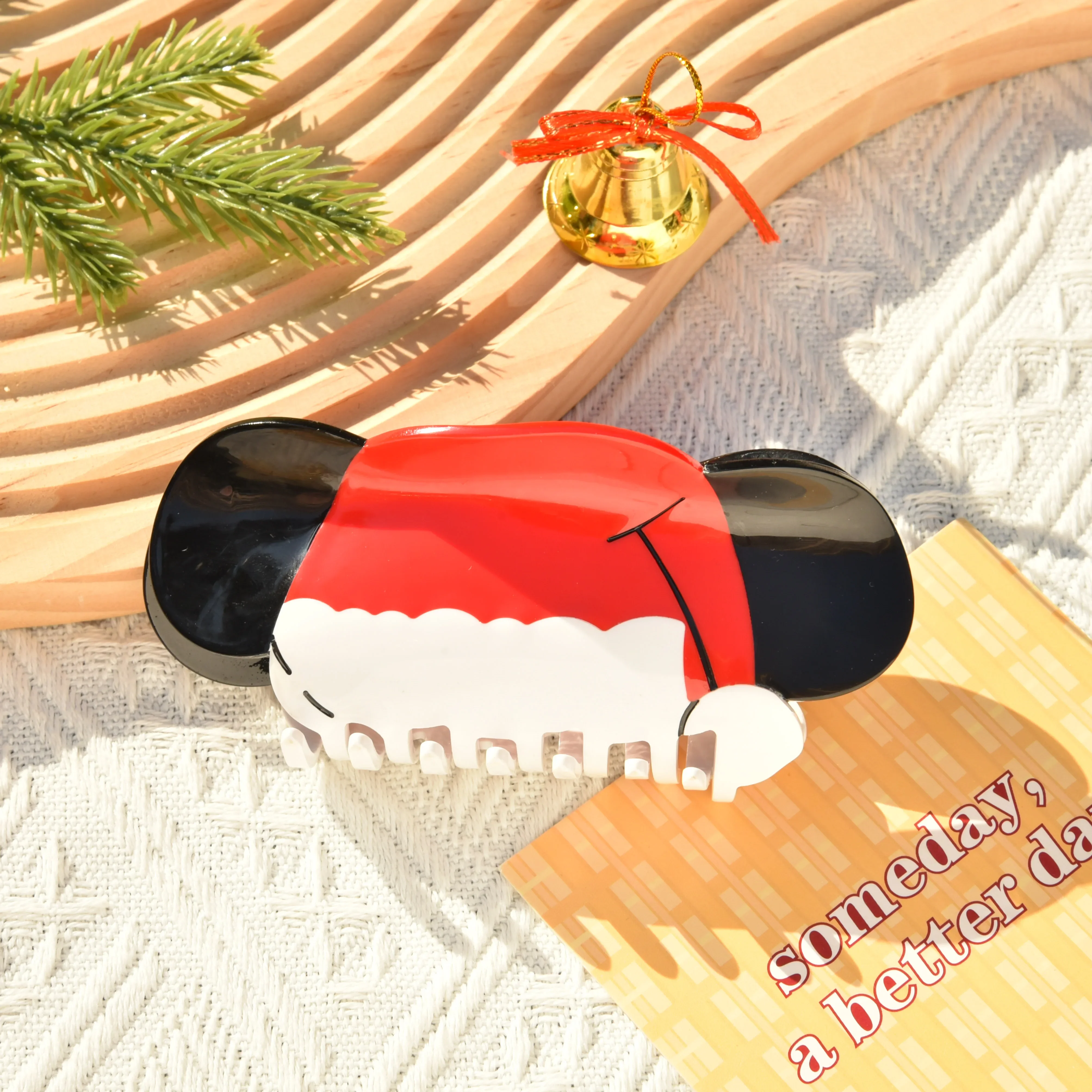 

YHJ New Christmas Hair Claw Party Acetate Claw Clip Christmas Hat Cute Crab Hair Clip Shark Clip Hair Accessories for Women