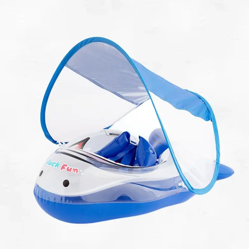 

Ultimate Baby Swimming Ring with Shark Sunshade Canopy - The Perfect Summer Essential for Your Little Water Explorer