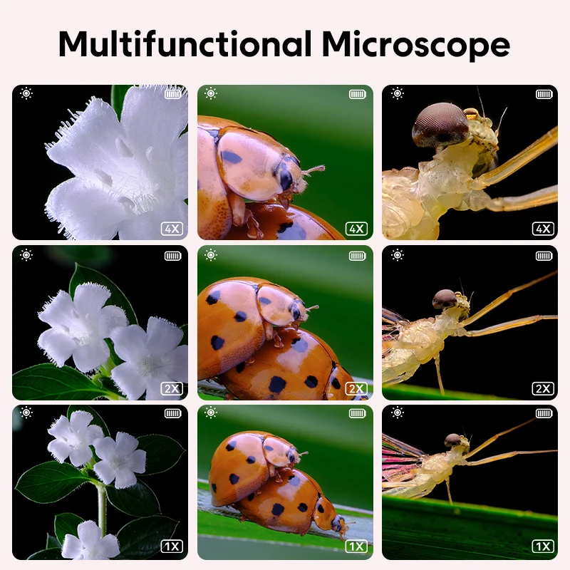 Kids Microscope Portable Handheld Digital Educational Science Toys Christmas Birthday Gifts