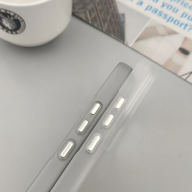 Matte Stripe Translucent Case with Magsafe Wireless Charging Compatibility