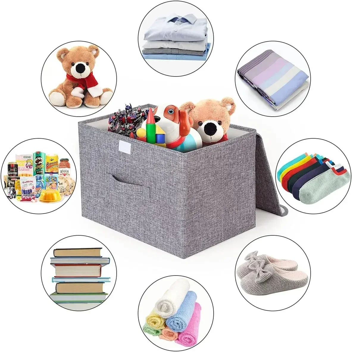 Non Woven Fabric Storage Box Home Supplies Clothing Pants Underwear Sock And Kid Toy Foldable Storage Organizer Cosmetics 3