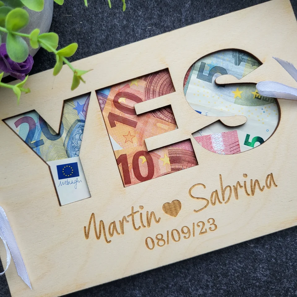 Cadeau De Mariage Personnalisé - Boîte à Argent Voiture 