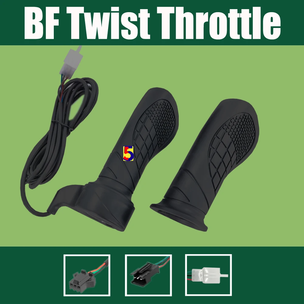 Ebike Twist Throttle Right Handle Throttle for 24V 36V 48V 60V 72V Electric Bicycle Scooter 22.2mm Handlbar SM/2.8 Plug