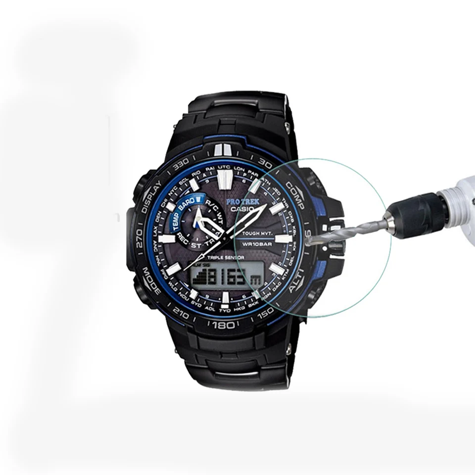 Pellicola Protettiva In Vetro Temperato Per Casio GST-B200 (2 Pezzi) – Durezza 9H, Anti-impronta, Trasparente