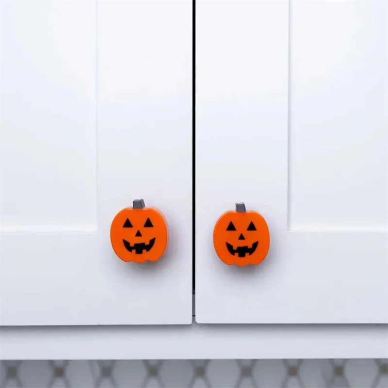 Halloween Pumpkin Knob Button Cover Pumpkin Door Handle Protective Cover Cabinet Pull Gloves Drawer Button Bumper Pumpkin Cover