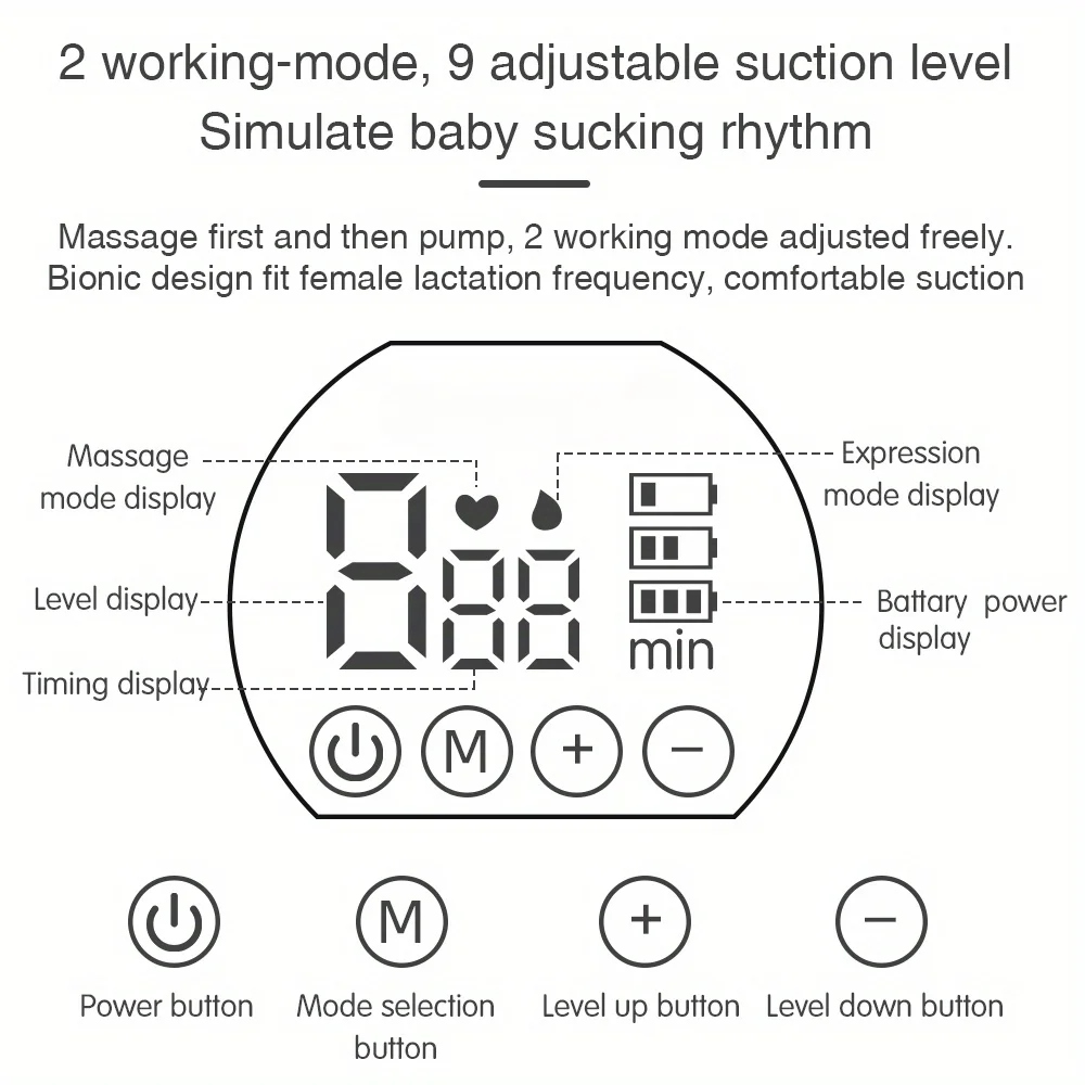 Wearable Intelligent Sucker Silent High Suction Electric Breast Sucker USB Charging Is A Must-have for Traveling Accessories 3
