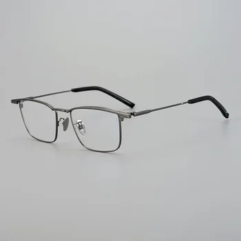 남녀공용 순수 티타늄 안경테, 레트로 사각 처방 안경, S-156T 한국 안경, 2022 신제품