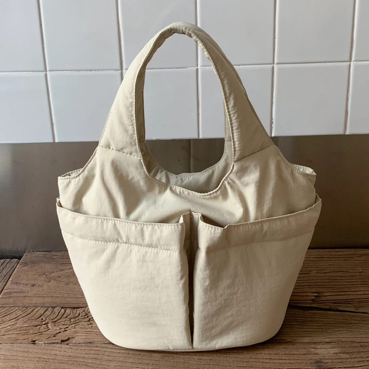 Einkaufstasche für Büroangestellte, wasserdicht und isoliert, Mittagessen-Pendeltasche, Gemüsekorb, Handtasche, kleine Tragetasche, Stofftasche, Tasche für Studentenklassen – Detail 16