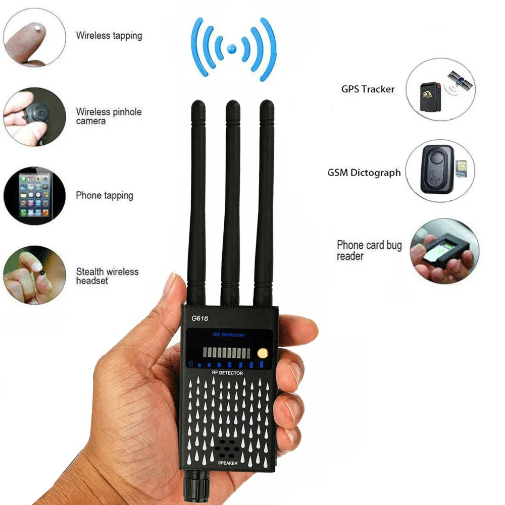 Détecteur de signal RF sans fil, détecteur GPS GSM, dispositif de