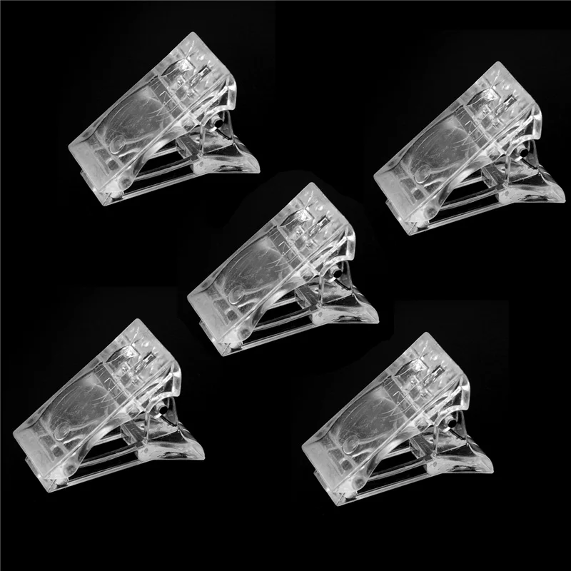 

5 шт. Профессиональный зажим для ногтей Акриловые накладные ногти зажим для ногтей быстрое строительство форма для УФ-геля принадлежности для ногтей для маникюра