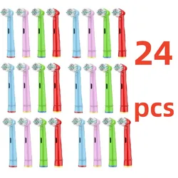 24Pcs Replacement Kids Children Tooth Brush Heads For Oral-B Electric Toothbrush Fit Advance Power/3D Excel/Triumph/Pro