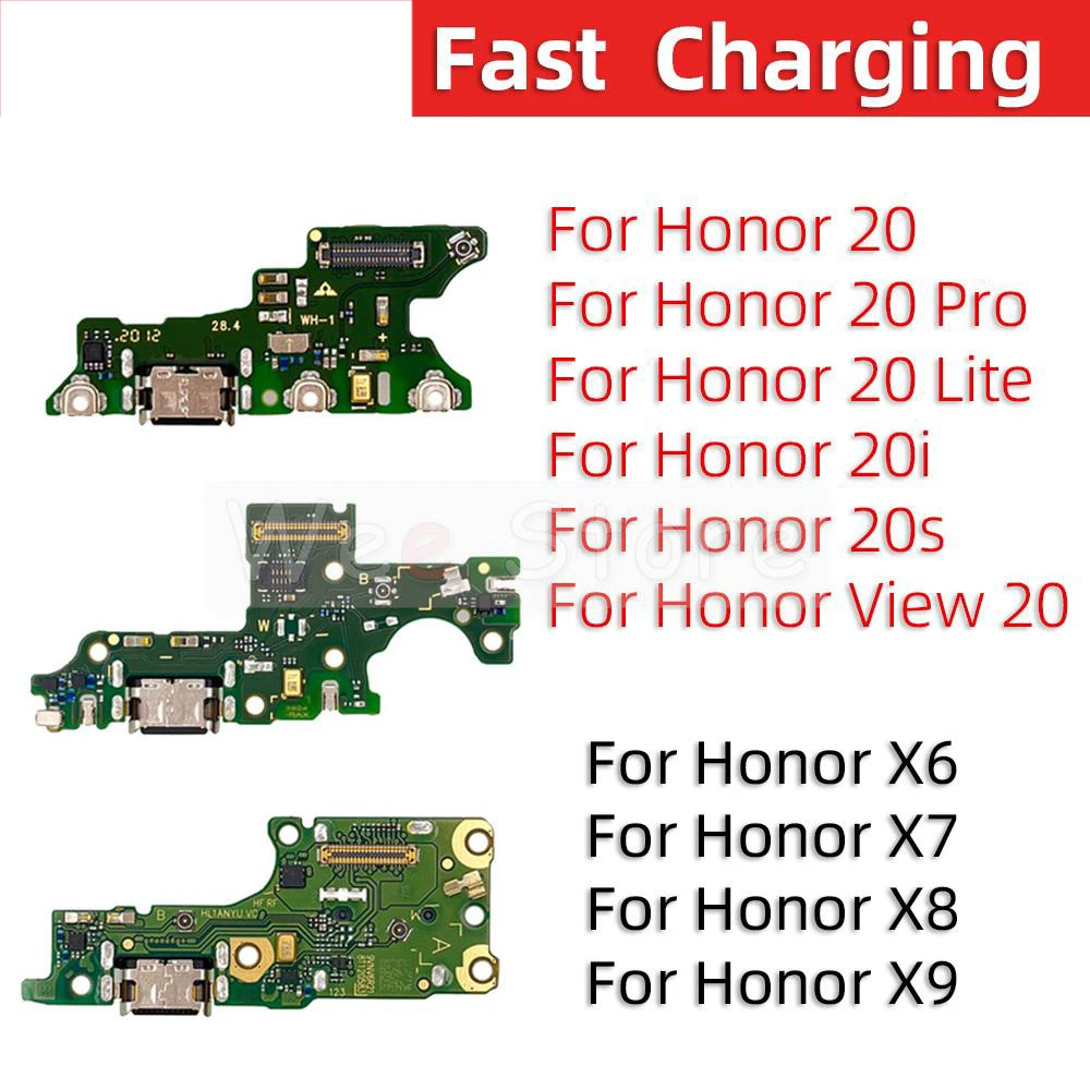 

Original Dock Connector Port Fast Charging Board Flex Cable For Huawei Honor View 20 Lite Pro 20i 20s X7 X8 X9 Phone Parts