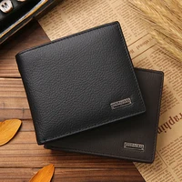 Classique court en cuir véritable hommes portefeuilles mode monnaie poche porte-carte hommes sac à main Simple qualité hommes portefeuilles 2