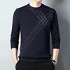 2024 Brand New Men's Sweater Round Neck Men Sweaters Knit Pullovers for Male Youth Slim Knitwear Man Sweater 48 Colors 2