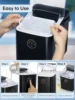 Ice Maker  , 2 Sizes of Bullet Ice, Portable Maker Machine Self-Cleaning, Ready in 6 Mins, Ice Scoop & Ba 5
