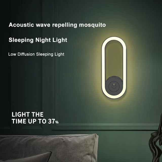 2 Az 1 -Ből Ultrahangos Szúnyogtaszító Mini Led Éjszakai Fény Beltéri Szúnyoggyilkos Könnyű Elektronikus Szúnyog Ismétlő Bug Zapper - Image 3