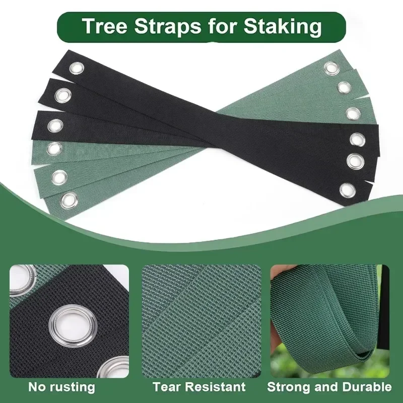 10/1pcs Tree Straps For Staking Tree Support Straps Newly Planted Saplings Anti-Hurricane Protection Straightening Tools 40cm plastic plant supports plant stem support plant support stick plant support connector plant support racks tree branch fixator