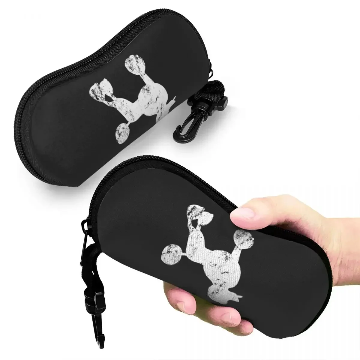 Poodle Dog Shell Glasses Case Protective Sunglasses Box Women Men Soft Eyeglass Bag Pouch