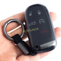 Black Transparent Key Fob Case Cover (1x Key Case Keychain)
