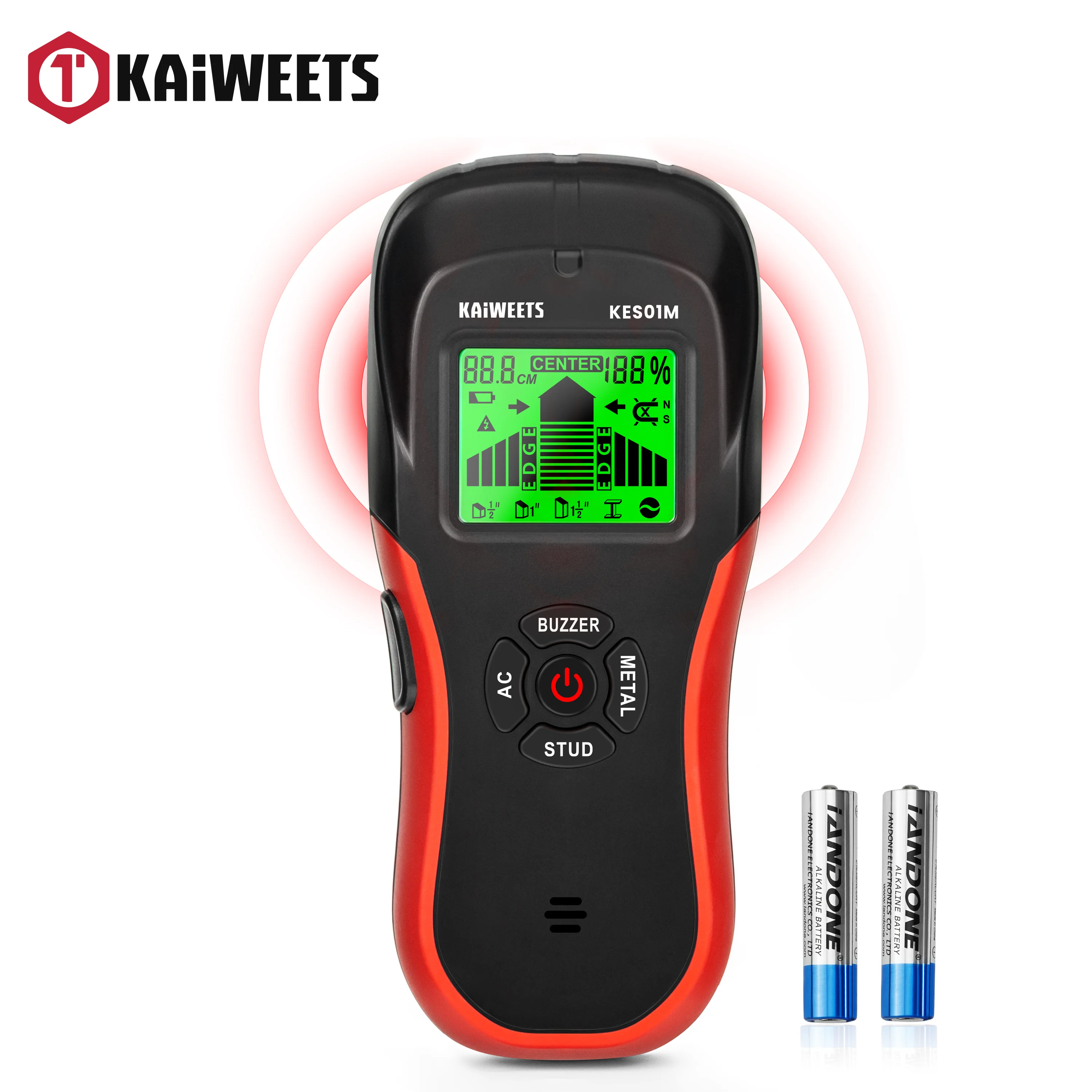 Trovatore di cavi 6 in 1 – Rilevatore di cavi Stud Finder Rilevatore di cavi con display LCD e indicazione vocale per tensione AC, metallo, legno