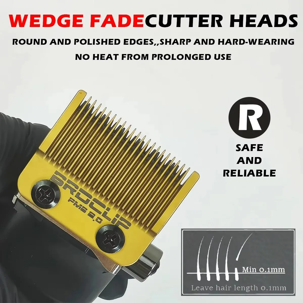 KM-2296 V003 DLC Wedge Fade Blades Replacement Cutter Head Hair Clipper Ultra Thin Blade Trimmer for Madeshow M5(F) M10 R66 R77F 5