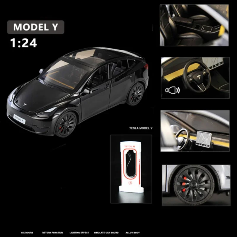 1:24 ミニカー Tesla ModelY バットモービル風　テスラ 1:24 ミニカー Tesla ModelY バットモービル風 テスラ
