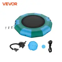 VEVOR 12 ft Inflatable Water Bouncer Portable Bounce Swim Platform Kids Adults Floating Rebounder for Pool Lake Water Sports 1