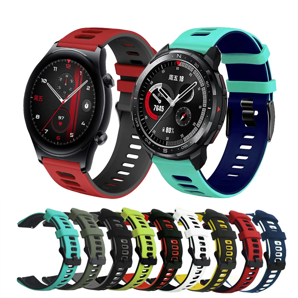Per Honor Watch Gs Pro Smart Watch Strap 22Mm Cinturino Sportivo In Silicone Per Honor Watch 4 Pro/Gs 3/Magic 2 46Mm/Huawei Gt 2 Bracciale