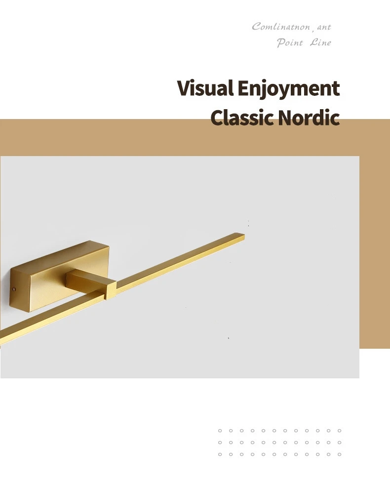 High Quality Popular 2023 LED Mirror Front Bathroom Cabinet Toilet Vanity Dresser Wall Lamp Simple Commercial Household Lighting