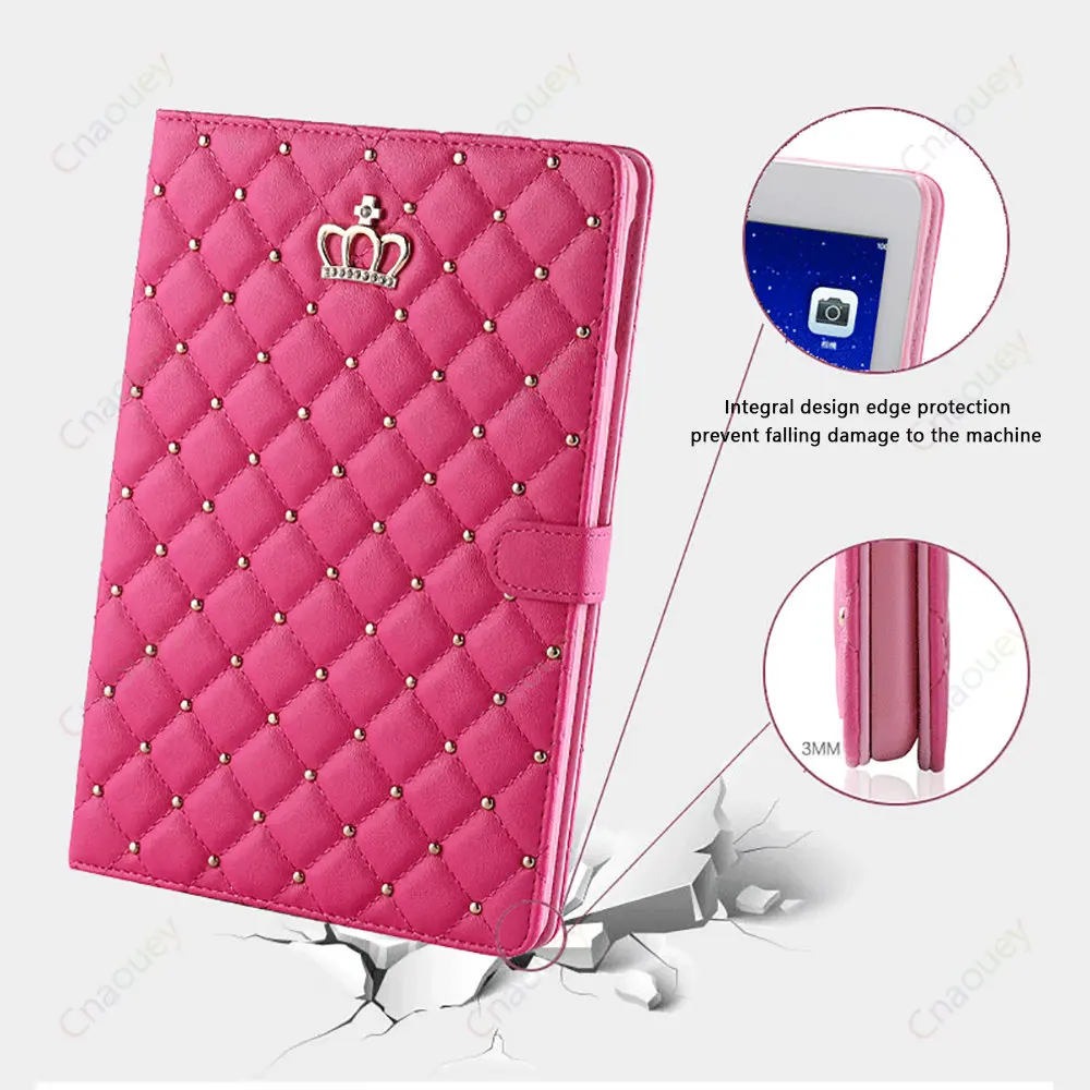 Suporte de Lambskin Smart Case para Ipad Ipad 7th 8th 9th 10th Gen Ipad Air4 Air5 Pro11 Ipad 9.7 2023 2023 Mini Coque - Imagem 3